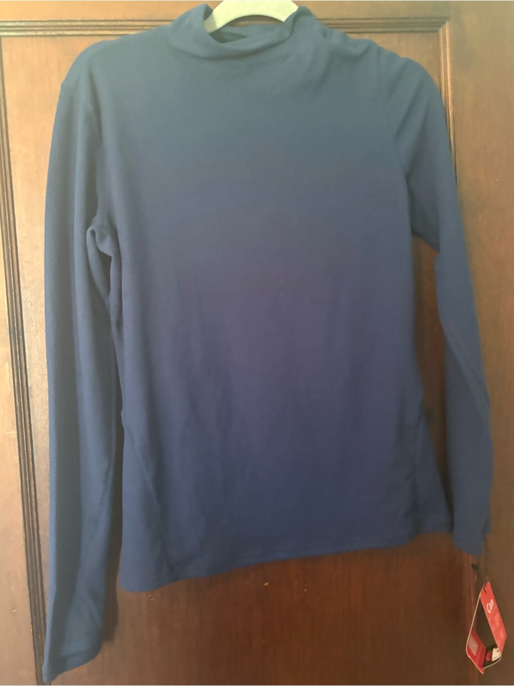 The Gym People Mock Neck Long Sleeve Top, Navy, New With Tags